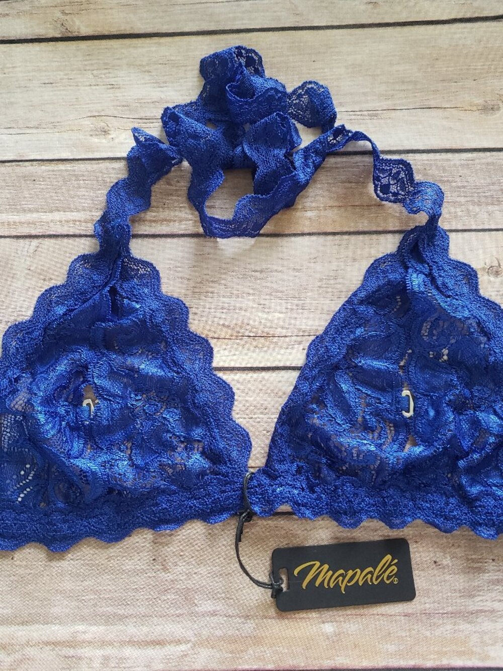 Mapale Blue Lace Lingerie Bralette Size M/L